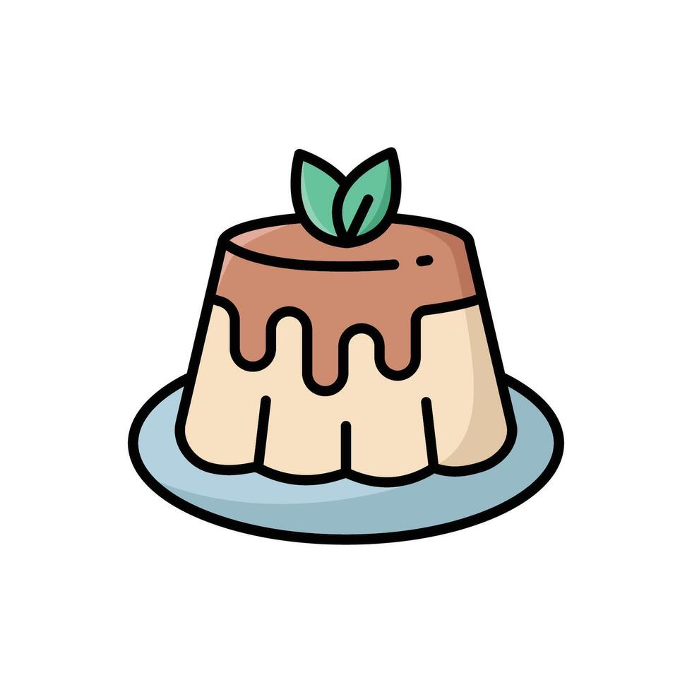 pudding icon design template simple and clean vector