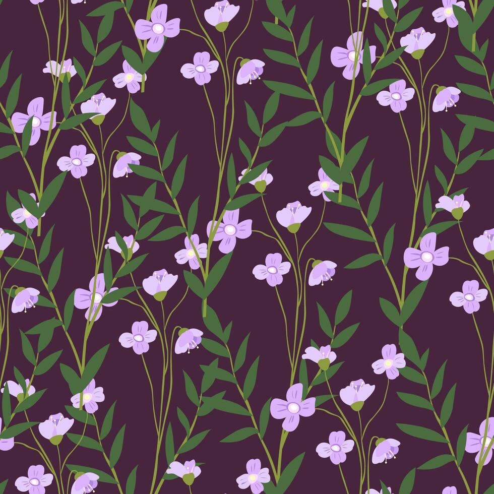 Delicate Lavender Flower Pattern vector