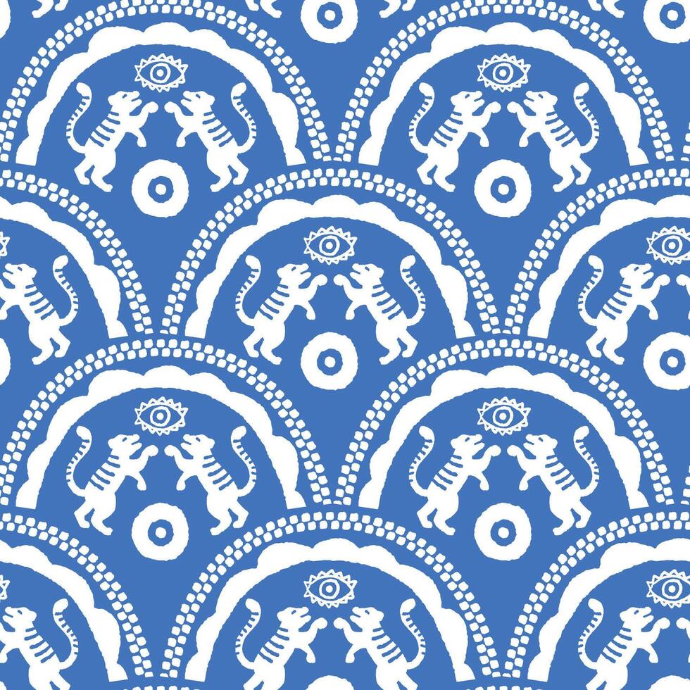 Tiger Arch Motif Pattern vector