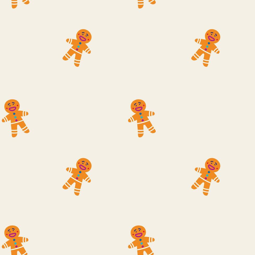 Festive Christmas Gingerbread Pattern vector
