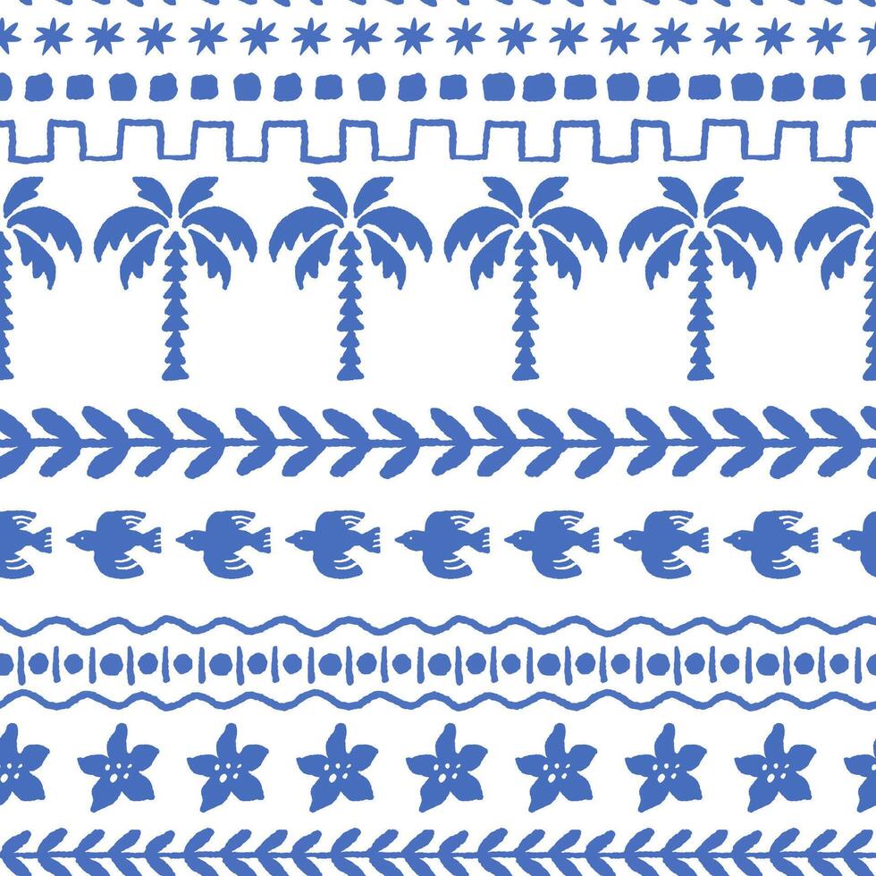 Palm Trees Stripe Pattern vector