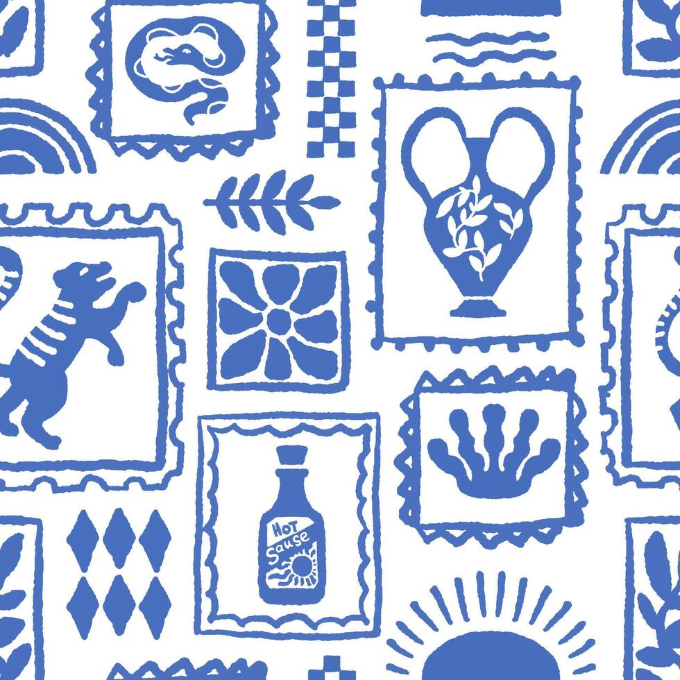 Greek Vase and Palm Pattern vector