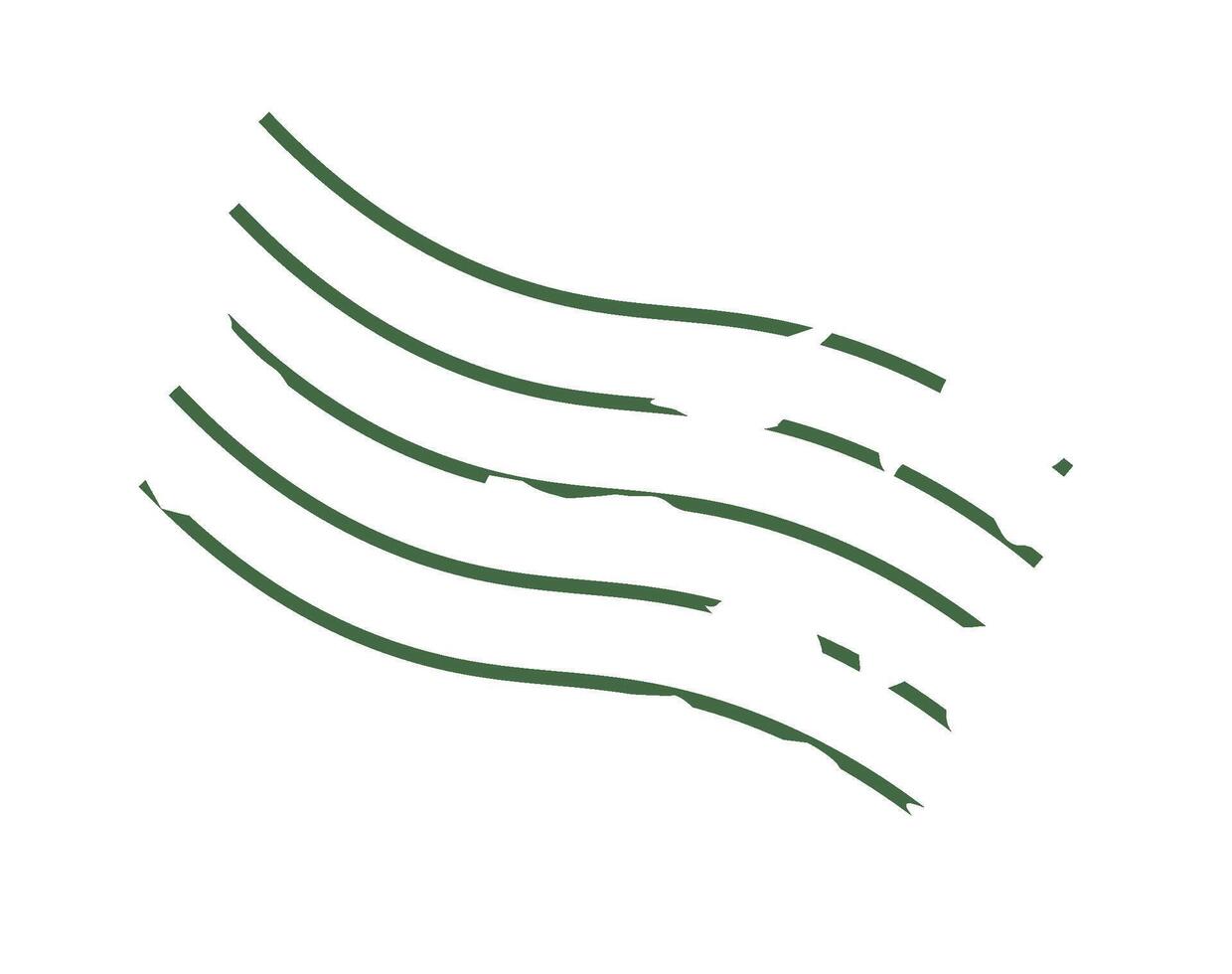 Green Postal Waves Stamp Mark vector