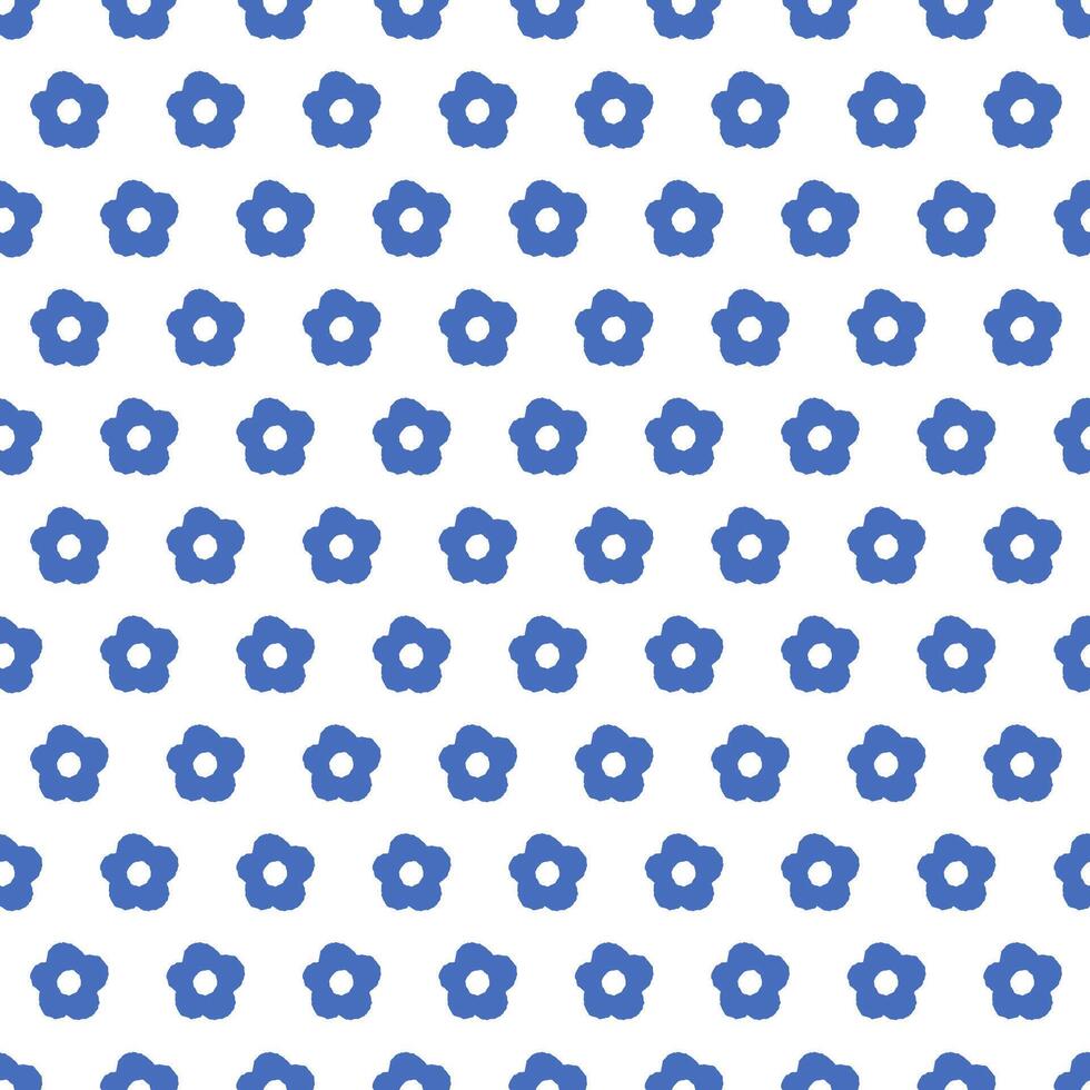 Tiny Blue Flowers Seamless Pattern vector