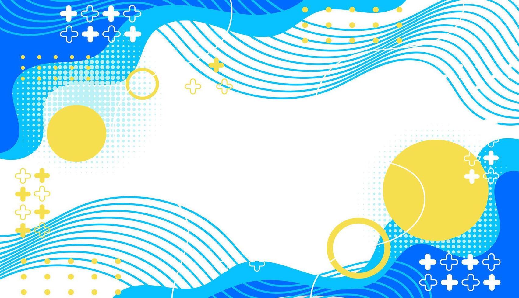abstract background with yellow and blue waves vector