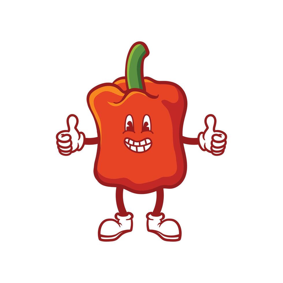 paprika groovy style vector