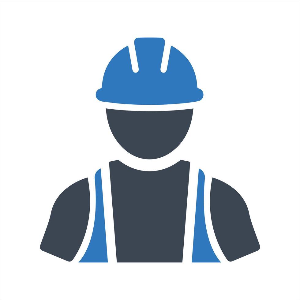 Construction worker icon vector