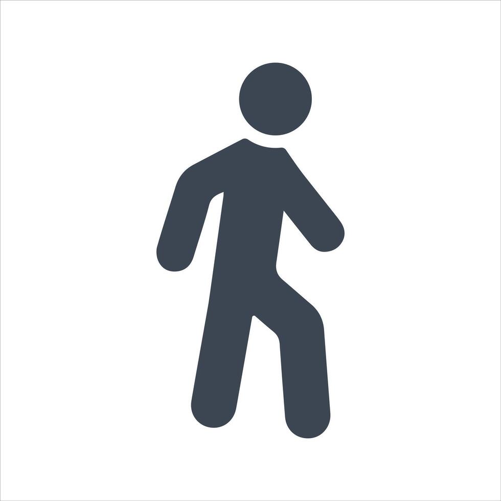 Walk icon. Man waking icon vector