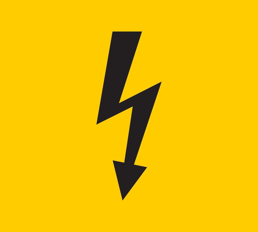 Power energy emblem. Electricity flash symbol. Charge or danger icon vector