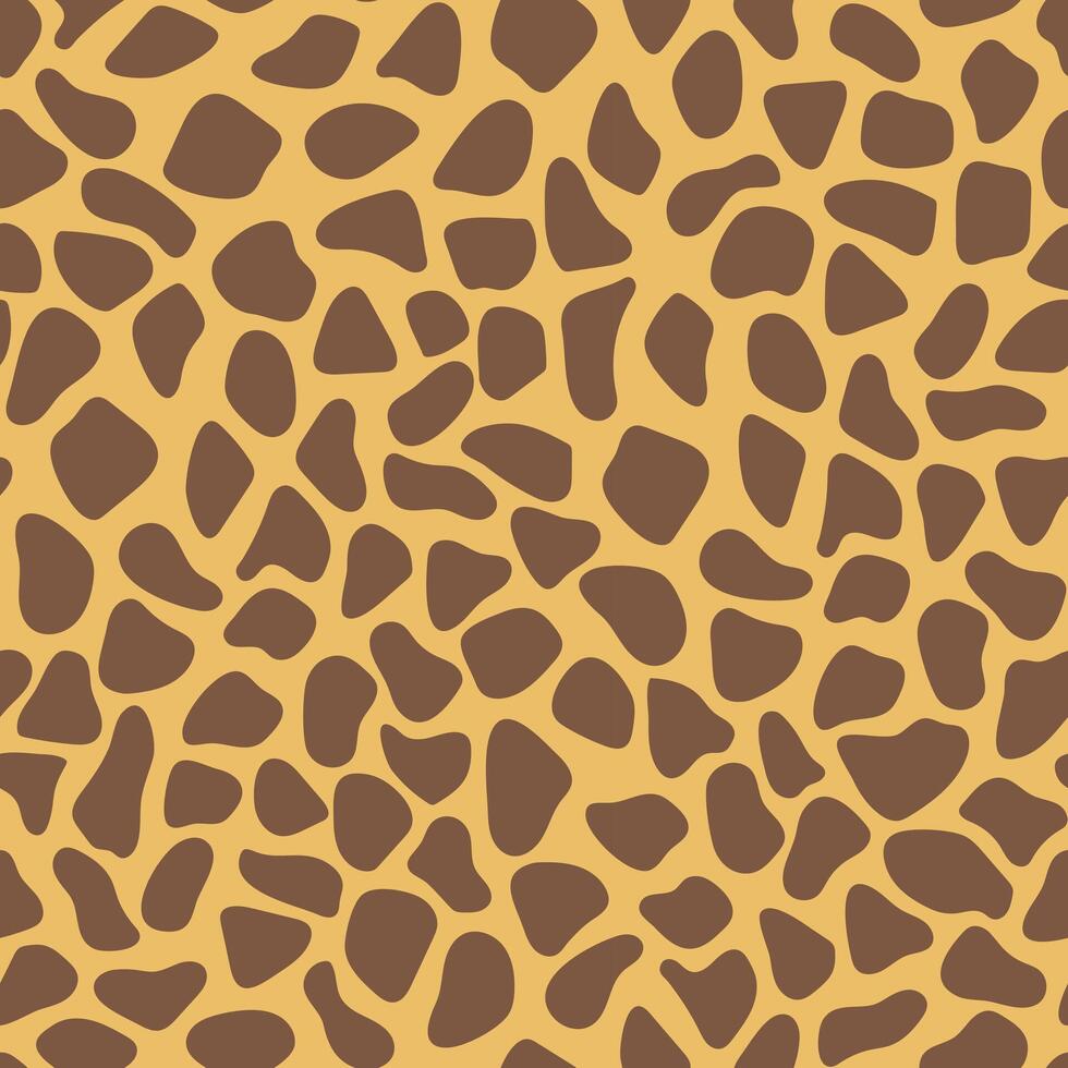 Giraffe skin texture, simple seamless pattern. vector