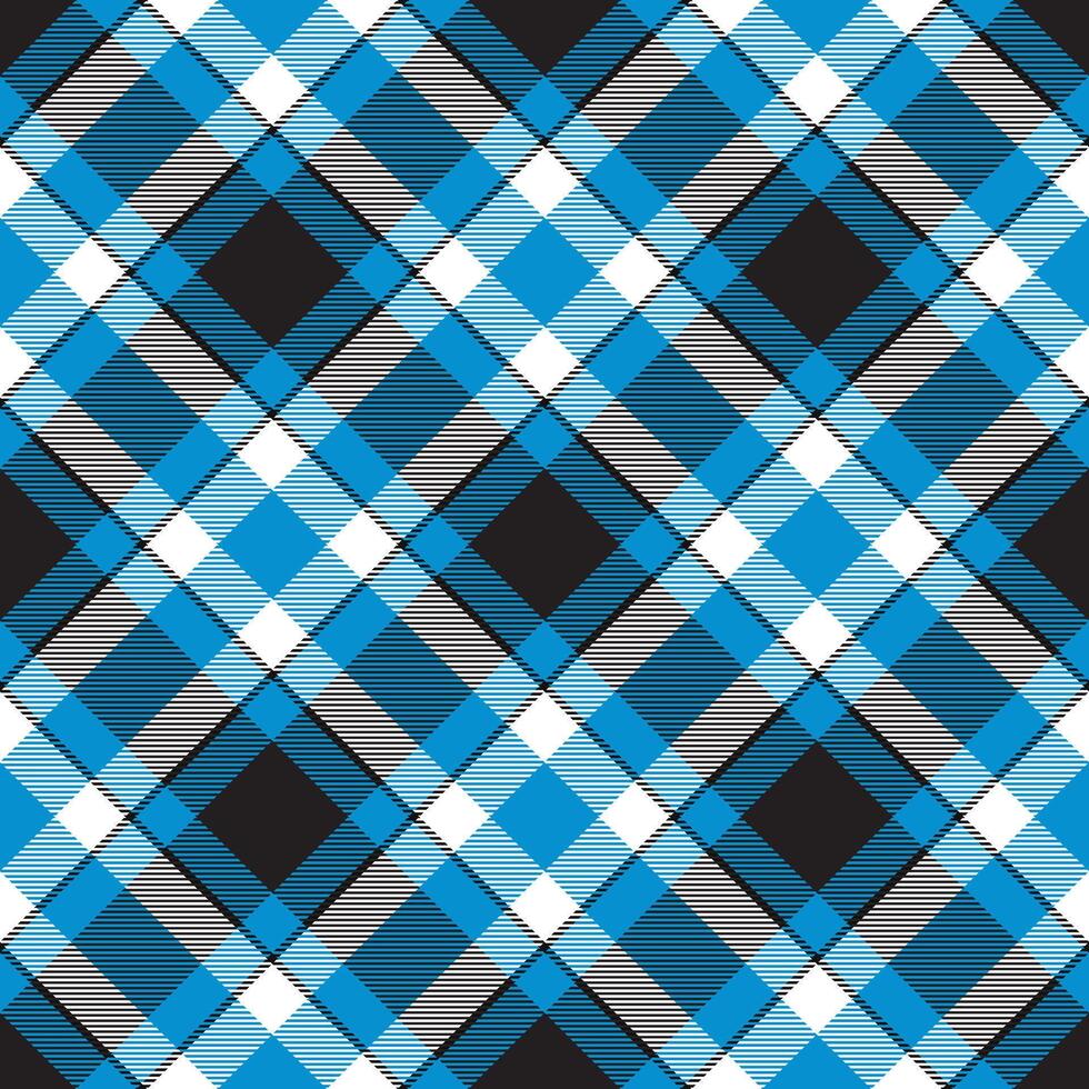 Tartan plaid pattern in blue. Print fabric texture seamless. Check background. vector