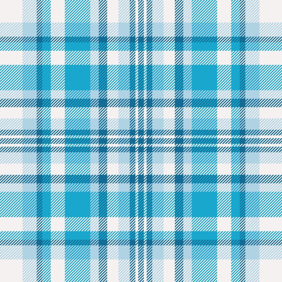 Backdrop texture pattern seamless, down check fabric. Customer tartan plaid textile background in cyan and white colors. vector