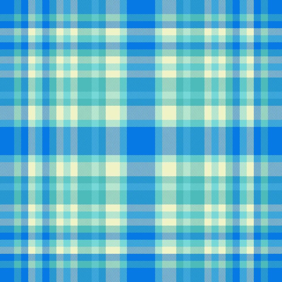 Group tartan plaid seamless, colorful pattern texture fabric. Graphic background check textile in teal and cyan colors. vector