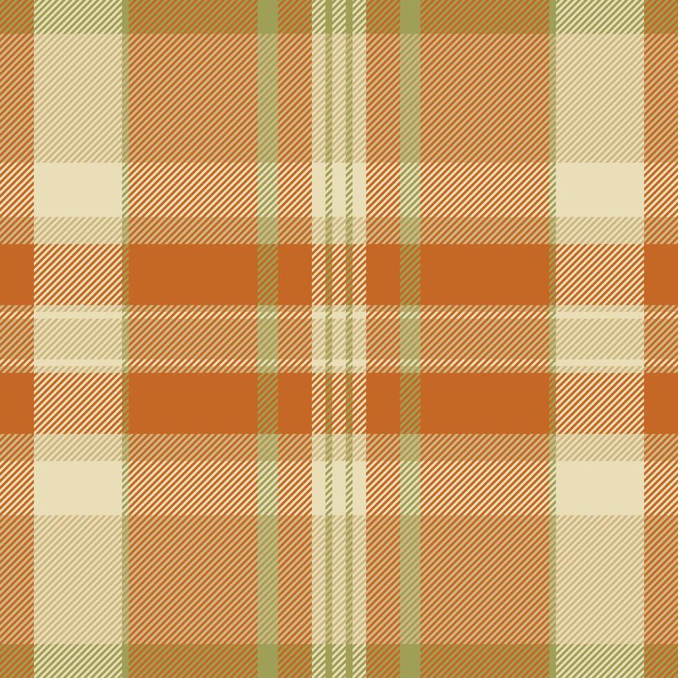 Stripe fabric background check, trousers texture tartan textile. Picture pattern plaid seamless in orange and amber colors. vector