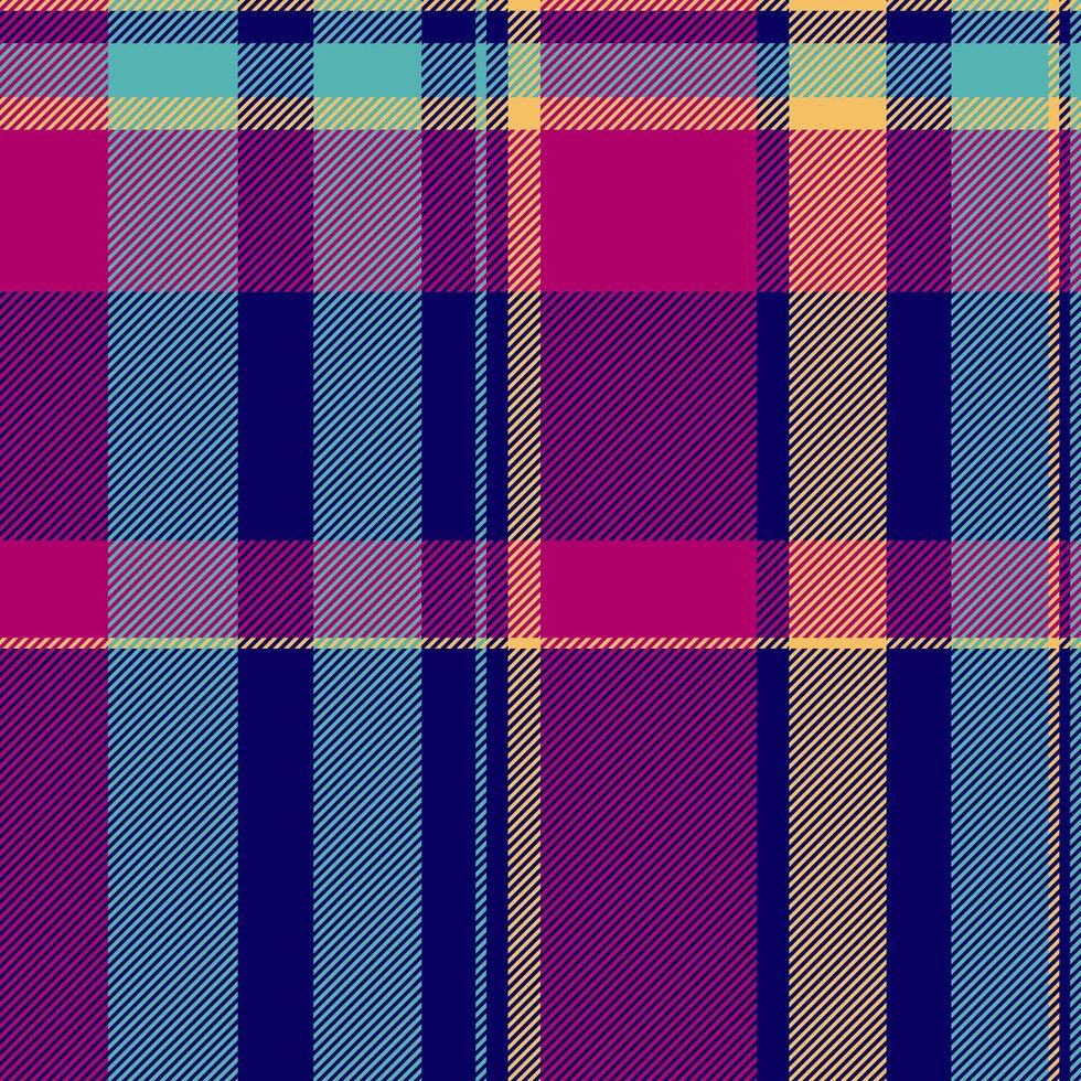 Valentines day background seamless, duvet cover texture plaid fabric. Printing textile pattern tartan check in indigo and pink colors. vector