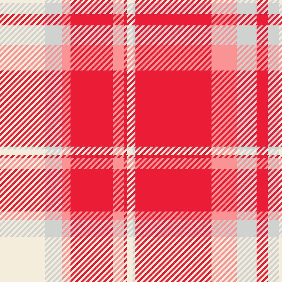 Trim tartan fabric check, apartment pattern texture plaid. Scratch seamless textile background in red and light gray colors. vector