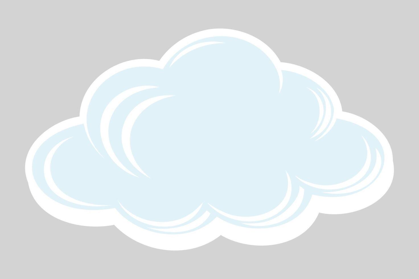 A cloud sticker on a gray background vector