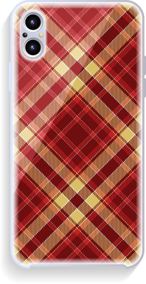Mobile phone cover design. Template smartphone case pattern. vector