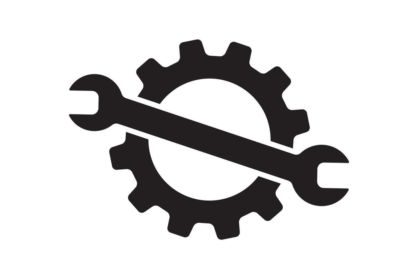 Setting icon with work cog gear element. Cogweel mechanism symbol. vector