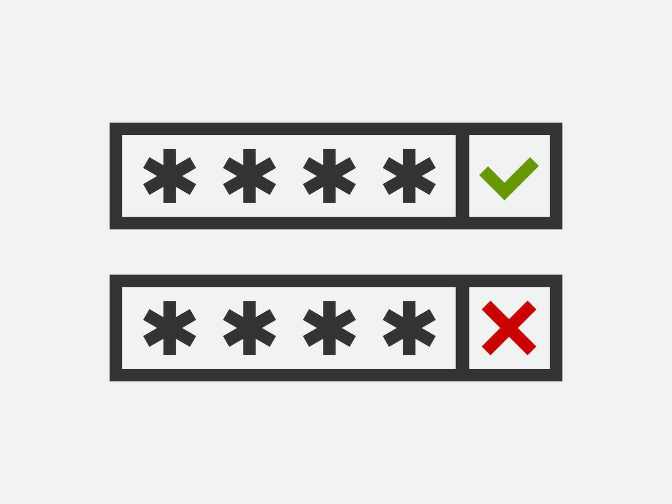 Show password icon. Stars in block no visible and safe from watch symbol. vector