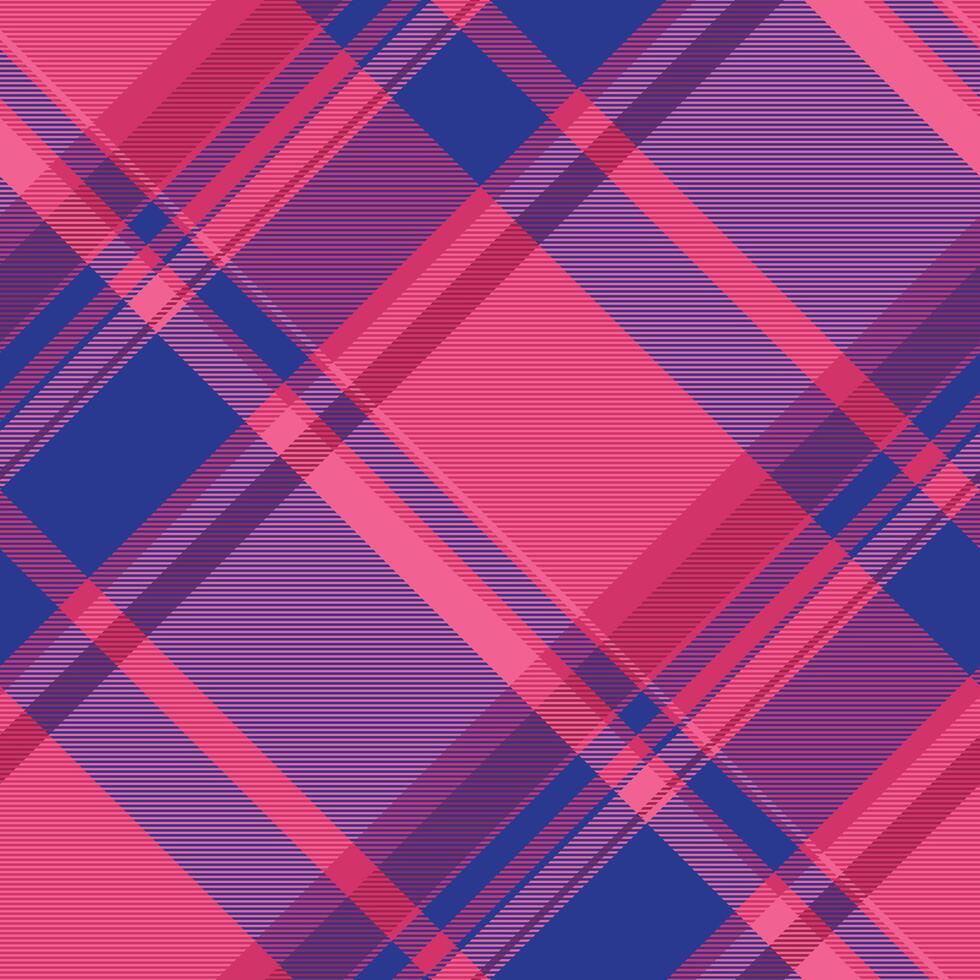Hippie background textile check, doodle fabric seamless plaid. Printing pattern texture tartan in pink and blue colors. vector