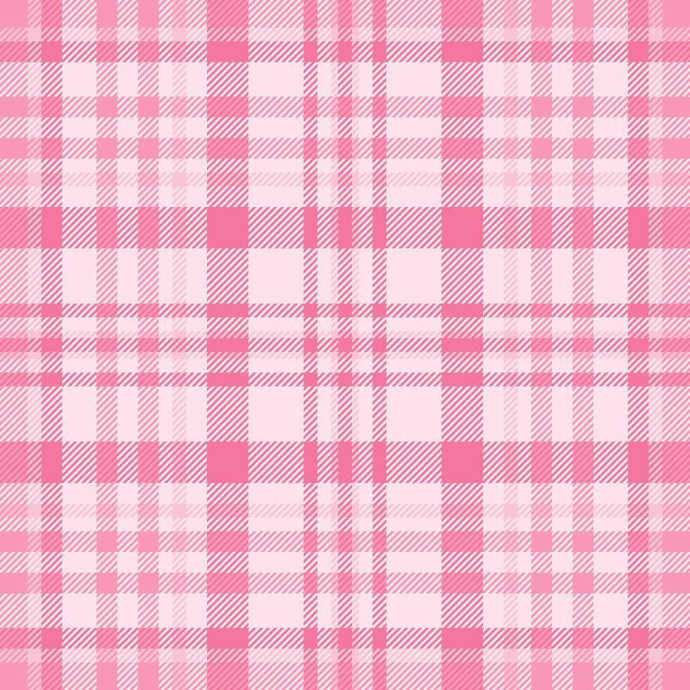 Shabby plaid check seamless, artistic textile pattern fabric. Close up tartan texture background in light and red colors. vector