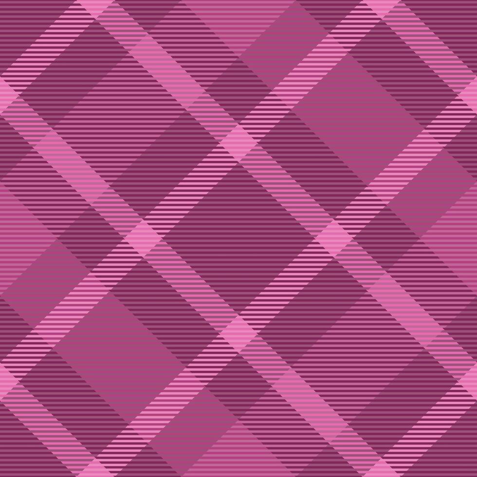 Multicolor textile plaid, choice seamless background pattern. Uniform texture fabric check tartan in pink color. vector