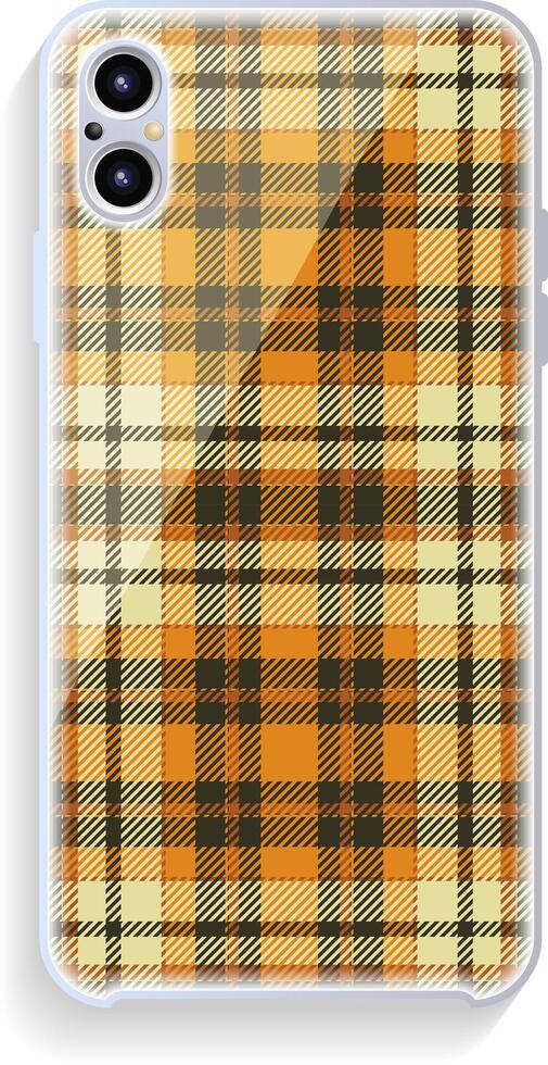 Smartphone cover design mockup. Template geometric pattern for mobile phone back part. Flat design. vector