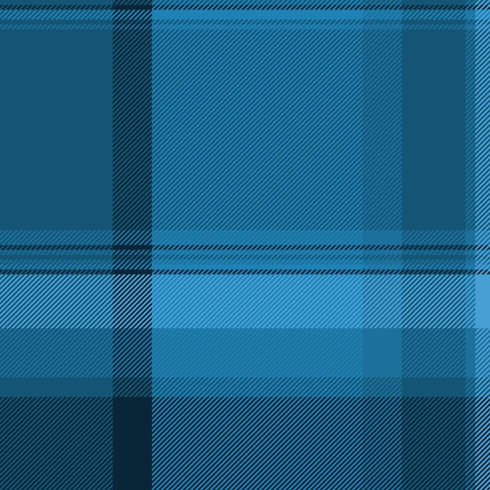 Hippie pattern check, layered seamless plaid texture. 60s textile background tartan fabric in cyan and atlantic colors. vector