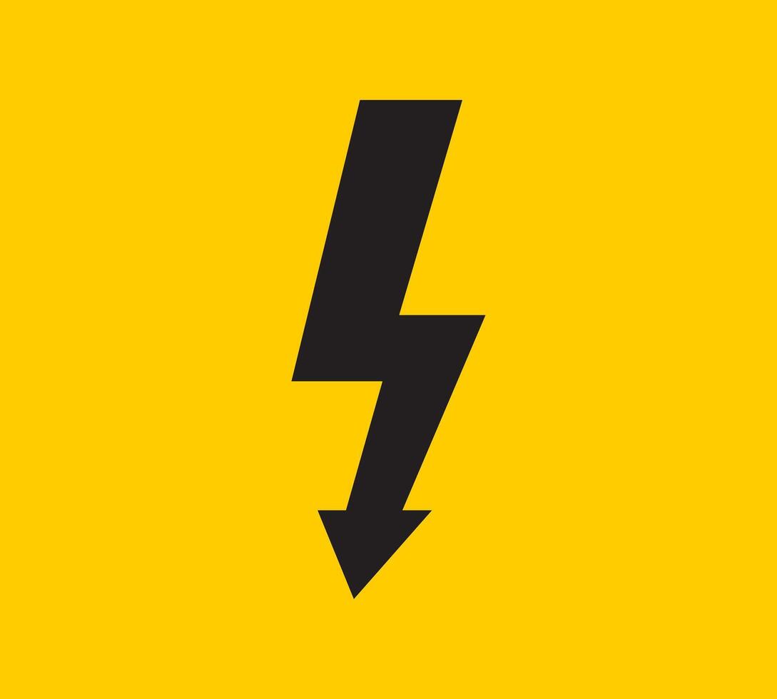 Power energy emblem. Electricity flash symbol. Charge or danger icon vector
