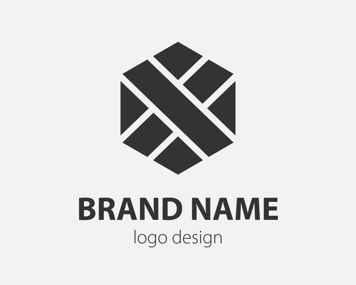 Trend logo hexagon tech design. Technology logotype for smart system, network application, crypto icon. vector