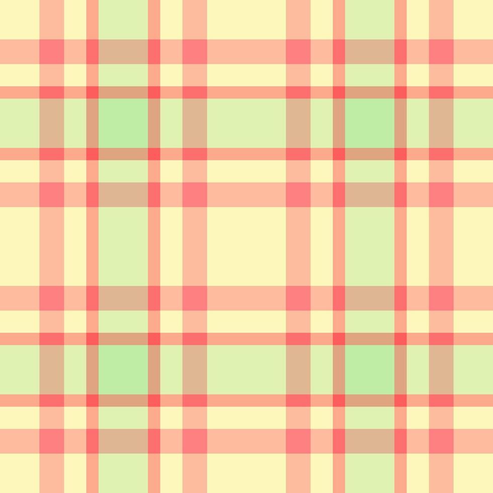 Fold pattern textile background, festive check plaid . Yuletide fabric seamless texture tartan in orange and light colors. vector