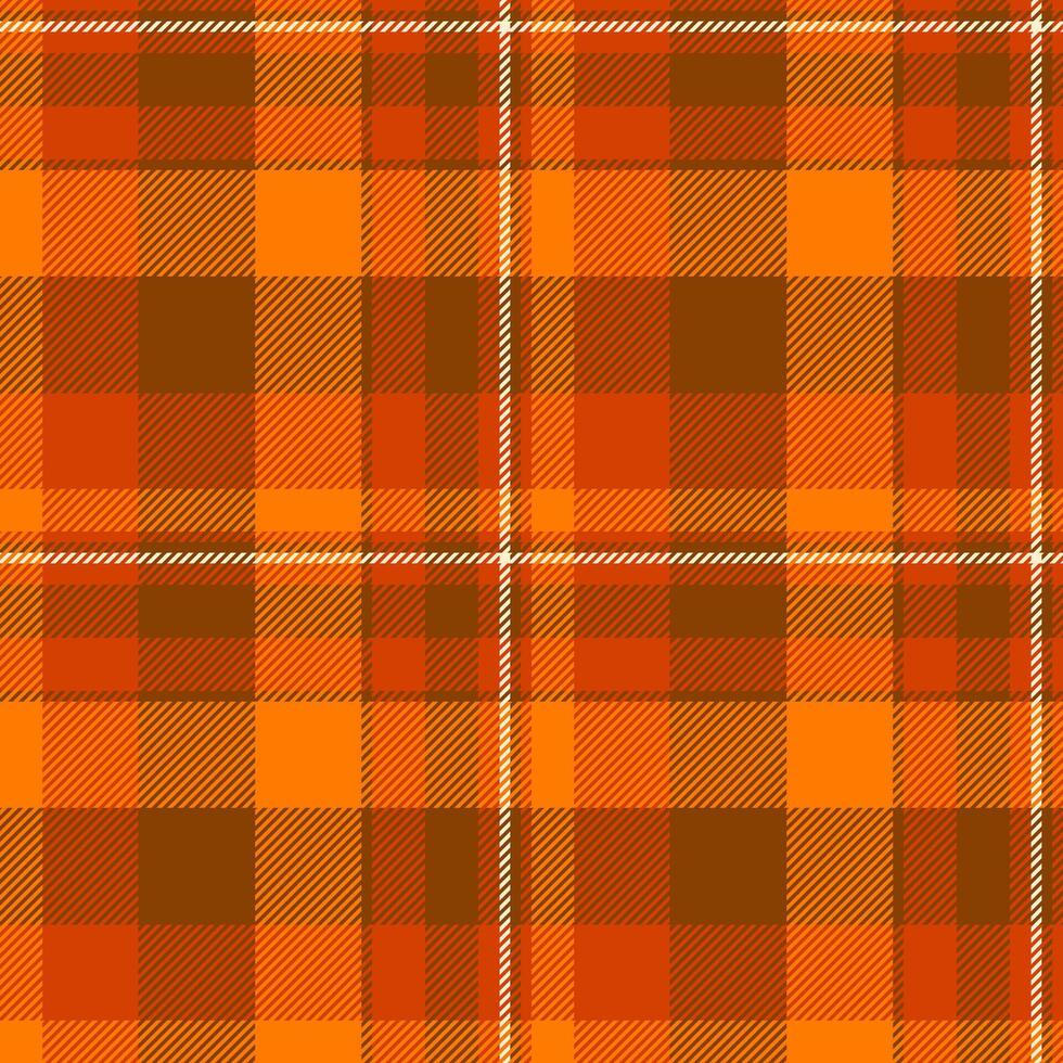 Platform fabric tartan background, mustard seamless pattern plaid. Coat textile check texture in orange and bright colors. vector