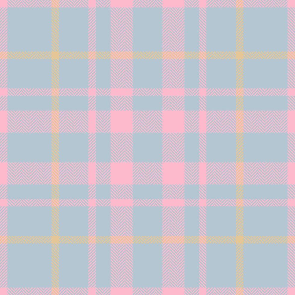 Plaid check pattern in pink. Seamless fabric texture. Tartan textile print. vector