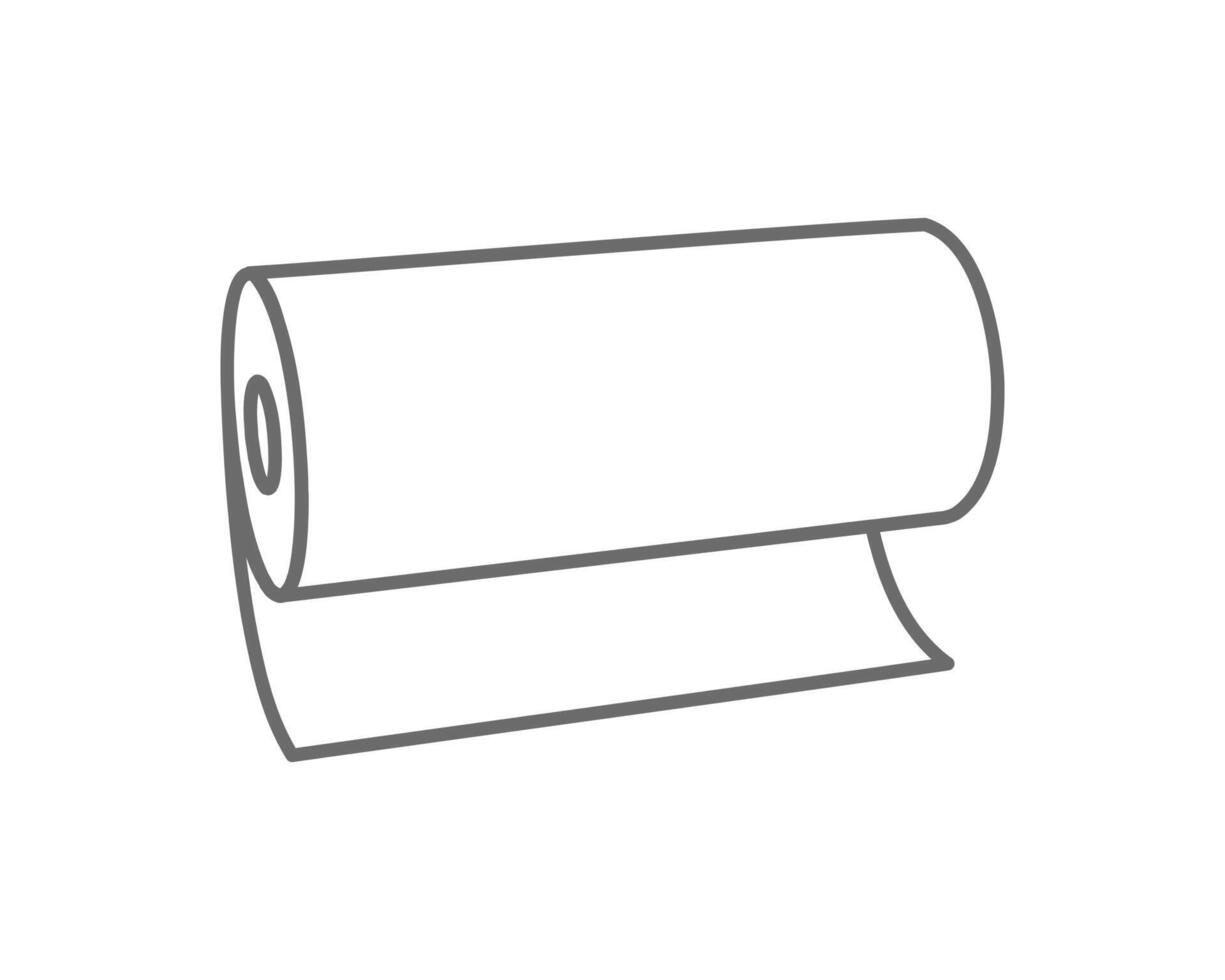 Textile roll icon. Paper tube illustration design for kitchen cleaning towel, carpet, scroll whatman, fabric. vector