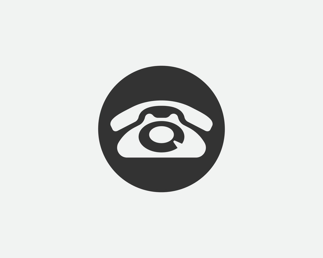 Phone icon illustration. Call center app. Telephone icons trendy flat style. Contact us line silhouette. vector
