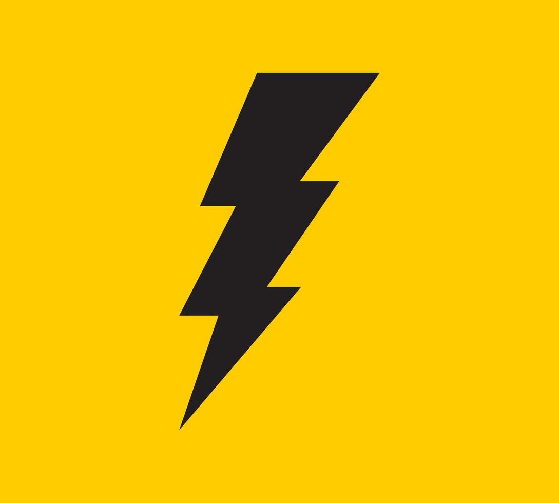 Power energy emblem. Electricity flash symbol. Charge or danger icon vector