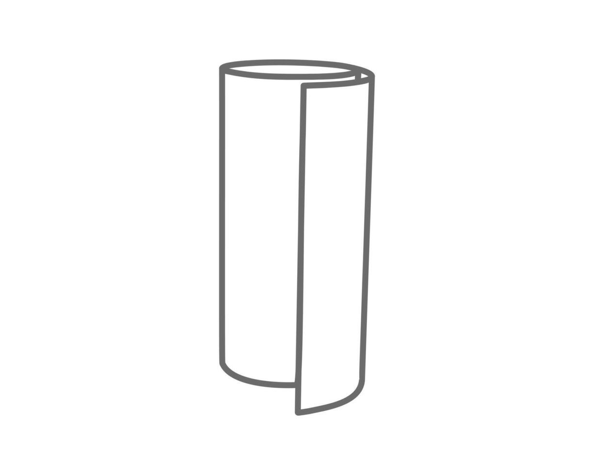 Textile roll icon. Paper tube illustration design for kitchen cleaning towel, carpet, scroll whatman, fabric. vector