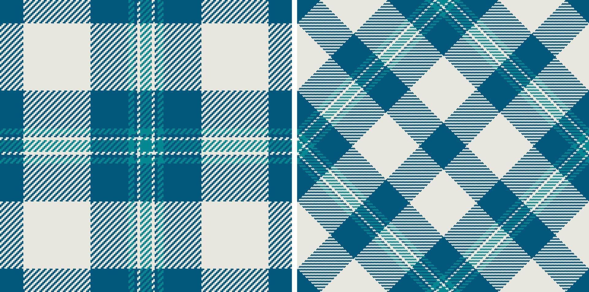 Textile fabric of pattern background check with a texture tartan seamless plaid. Set in sea colors. Decorative napkins for dinner parties. vector