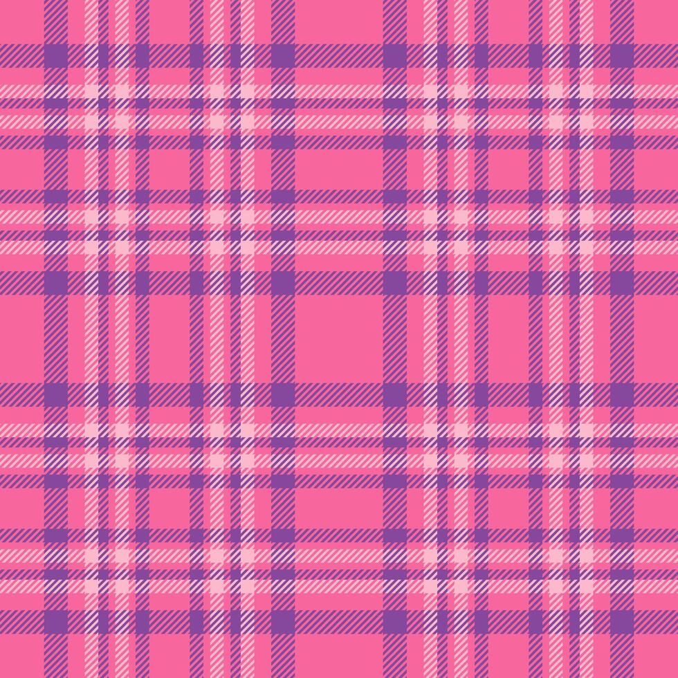 Plaid seamless pattern in pink. Check fabric texture. textile print. vector