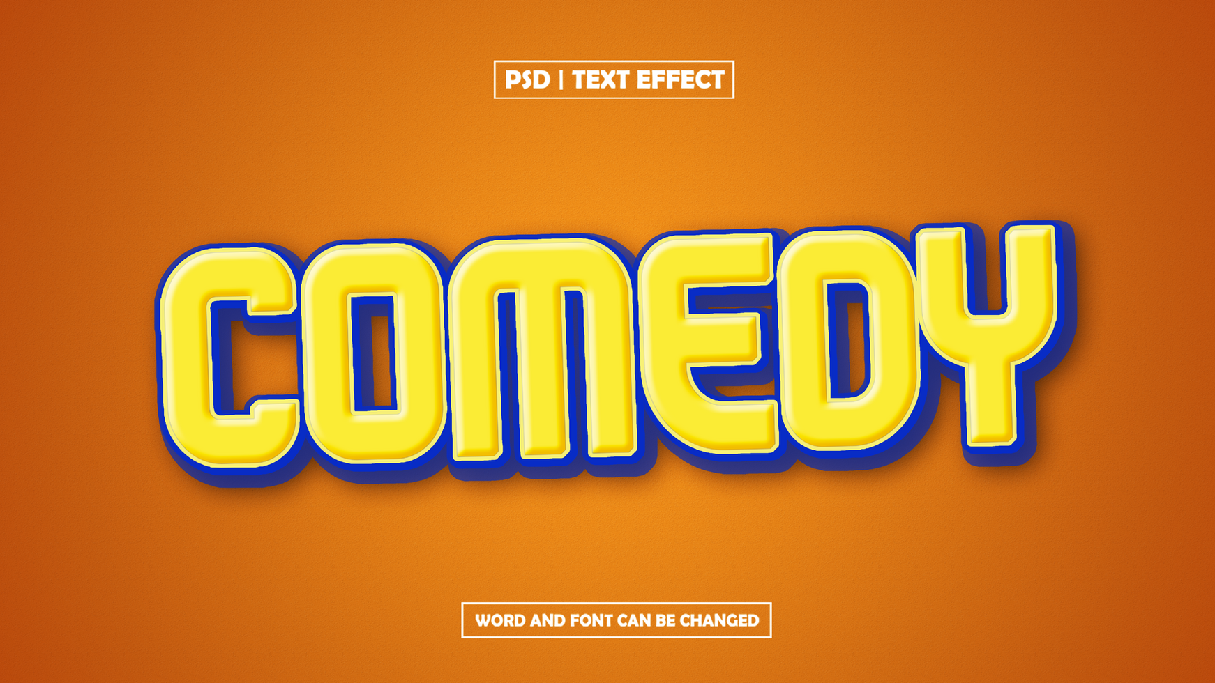 Comedy Editable Text Effect psd