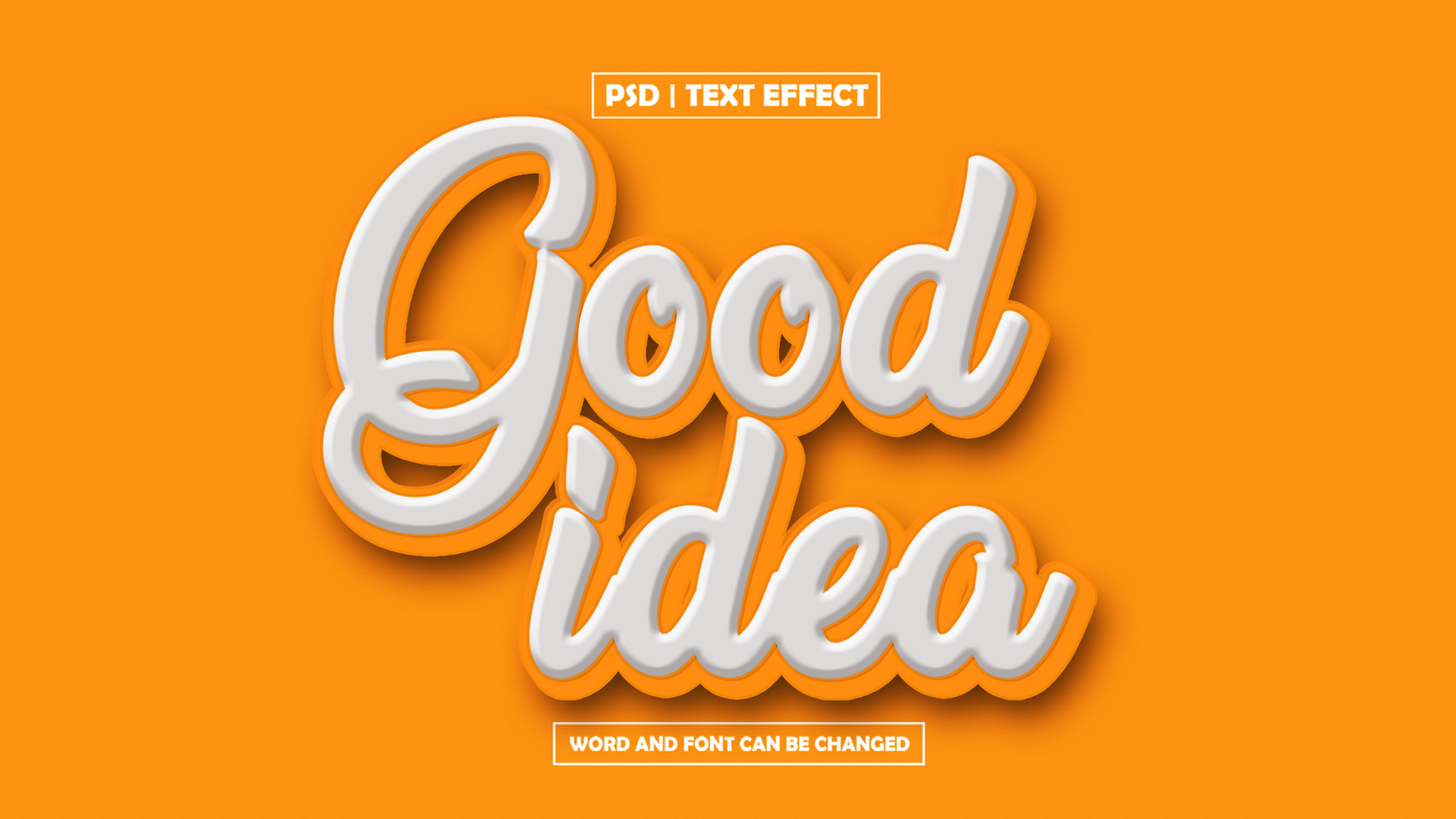 Good Idea 3D Text Effect psd