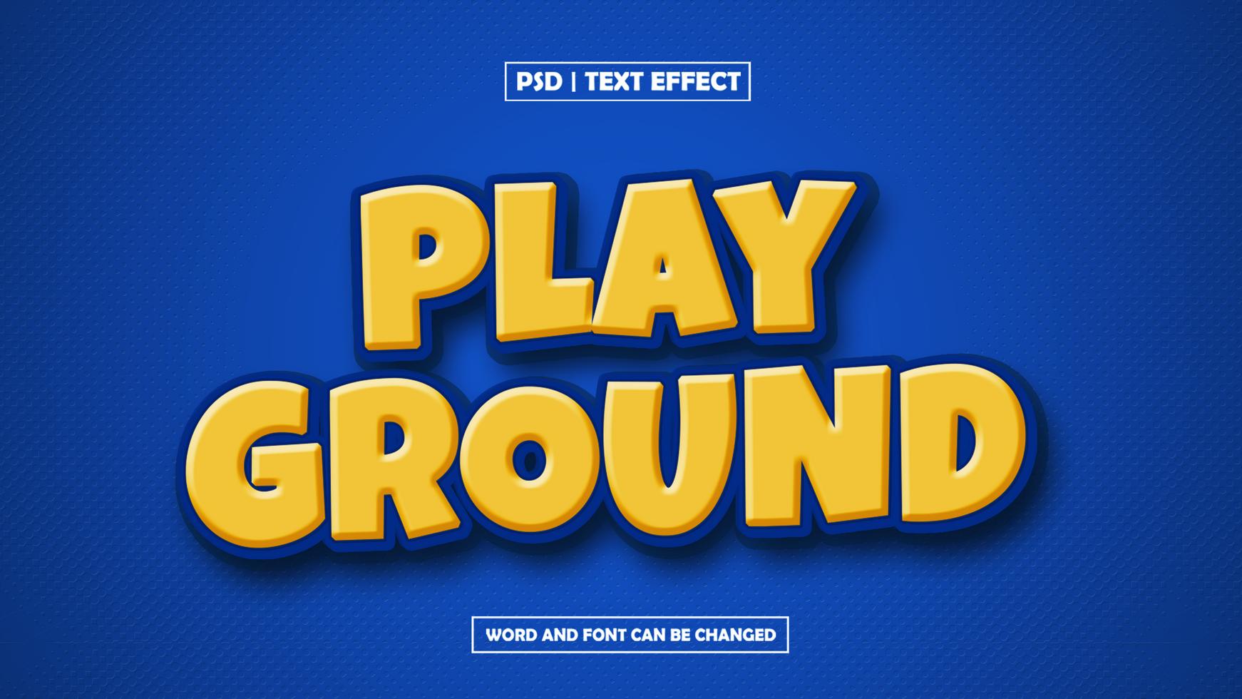 Play Ground 3D Text Effect psd