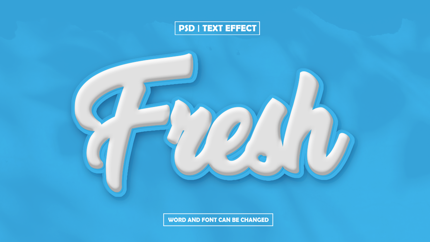 Fresh 3D Text Effect psd
