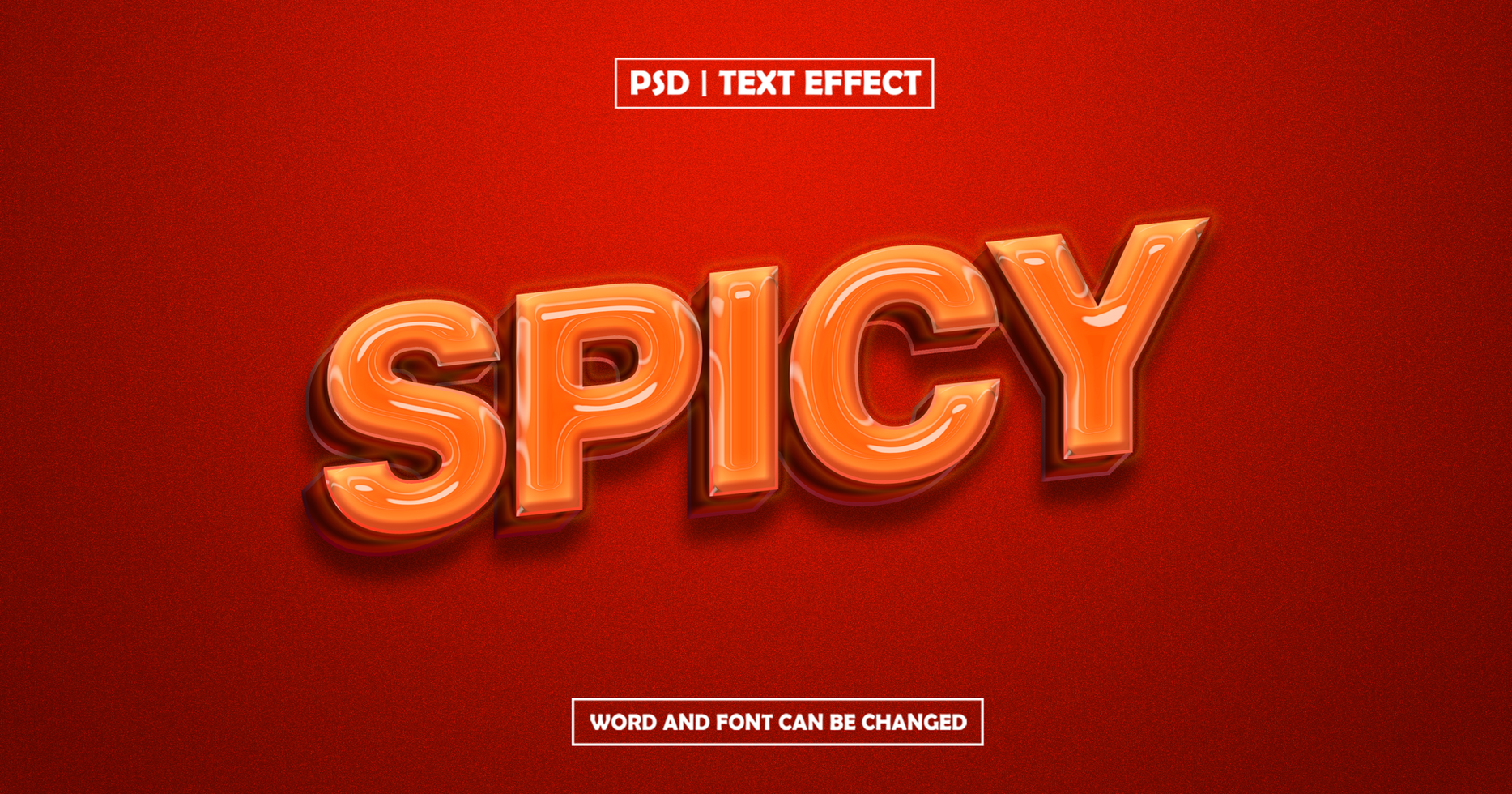 Spicy 3D Editable Text Effect psd