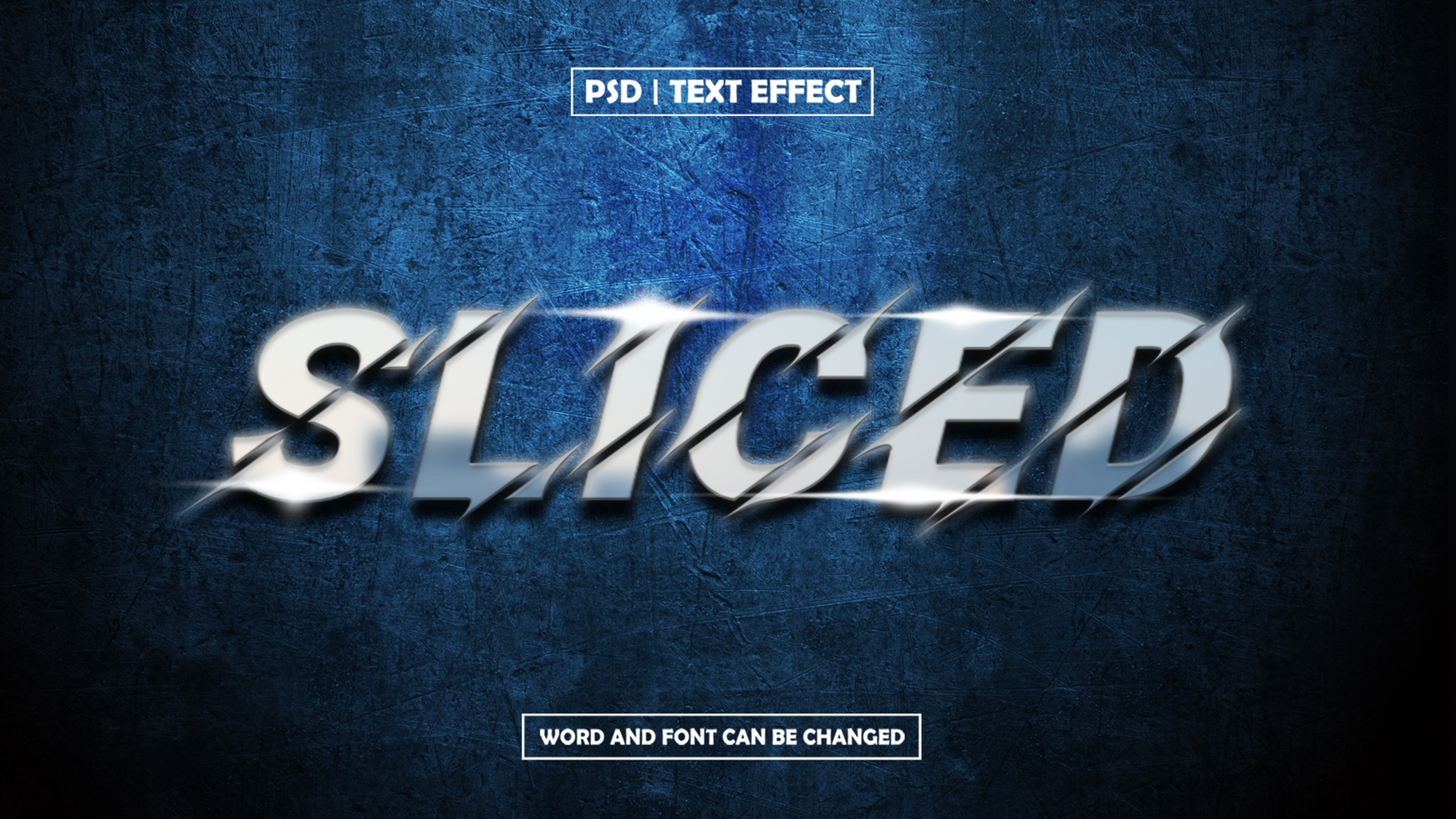 Sliced 3D Editable Text Effect psd