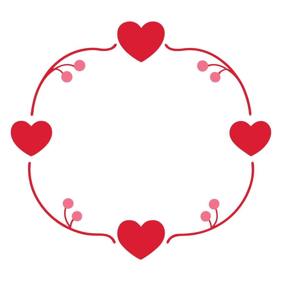 Valentine's day frame vector