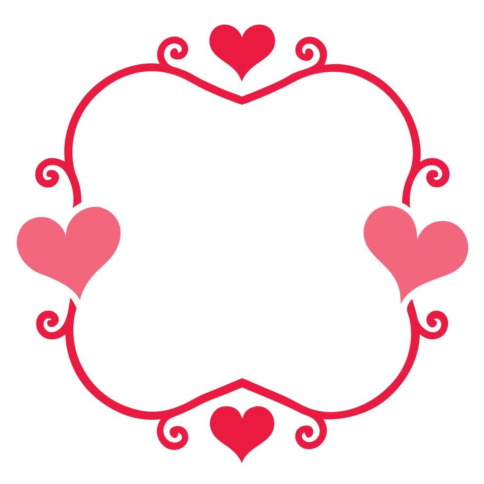 Valentine's day frame clipart vector