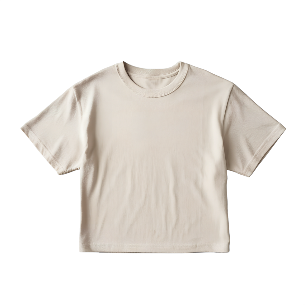 The cropped tee in beige psd