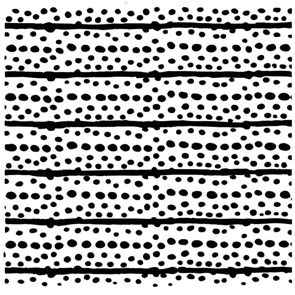 A black and white polka dot pattern vector